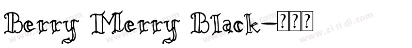 Berry Merry Black字体转换
